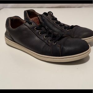 Born handcrafted footwear- distressed dark grey leather shoes